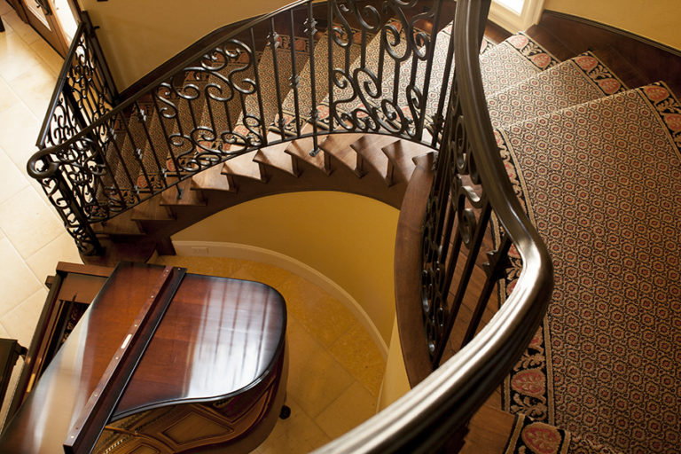 Custom ornate iron railing by Ironwood Connection