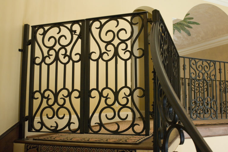 Custom ornate iron railing by Ironwood Connection