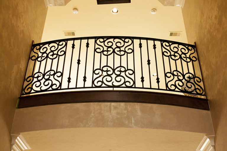 Custom ornate iron railing by Ironwood Connection