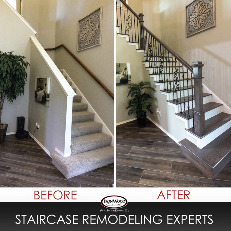 Iron baluster remodel by Ironwood Connection