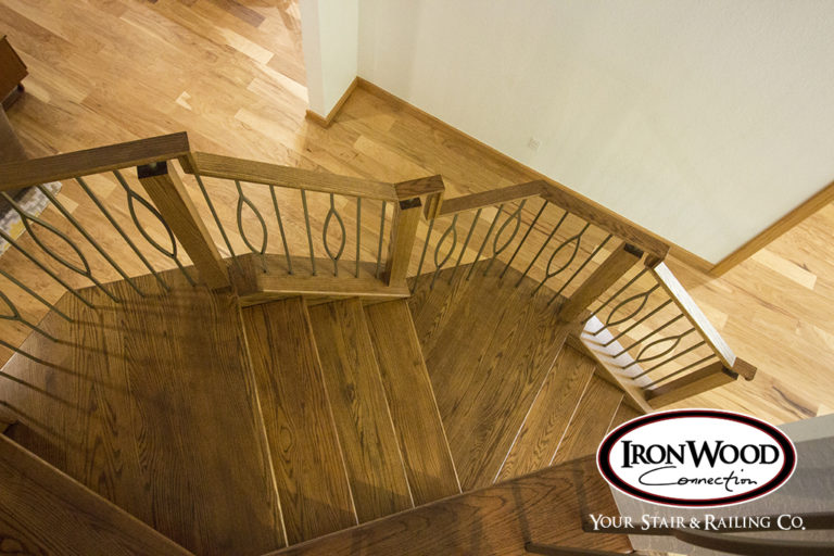 Custom ornate iron railing by Ironwood Connection