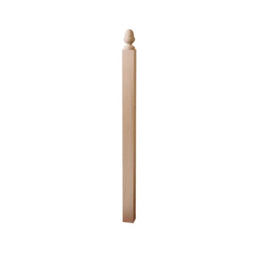 4007 Acorn Top – 3-1/4″ x 54″ Blank Newel Post – Red Oak