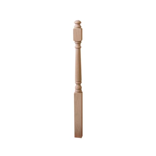 4040 Mushroom Top Newel Post – Red Oak