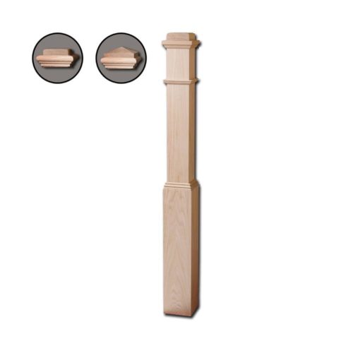 4592 5″ x 56″ Adjustable Box Newel Red Oak