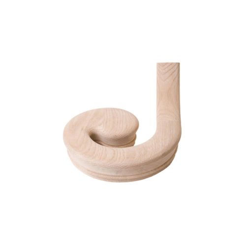 7230 Left Hand Volute Wood Handrail Fitting