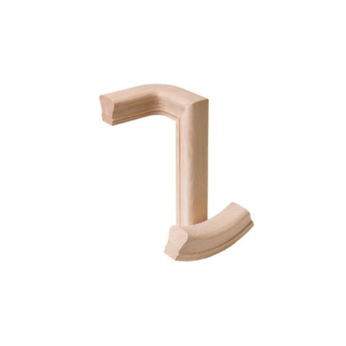 7271 2 Rise Left Hand Gooseneck Wood Handrail Fitting