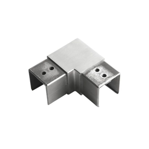 Square Glass Cap Rail 90 Degree Fitting
