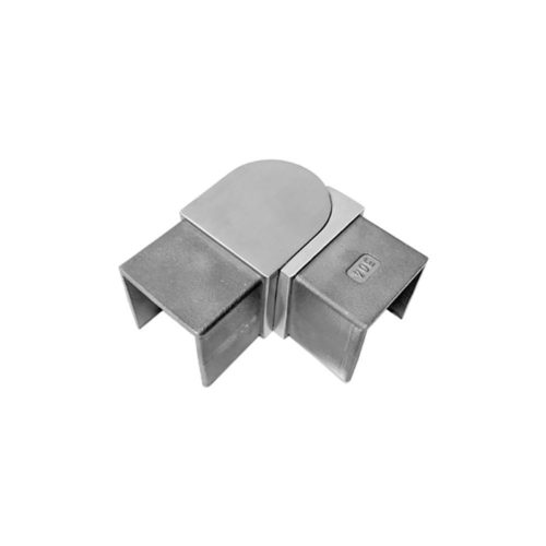 Square Glass Cap Rail Adjustable Angle Horizontal Elbow