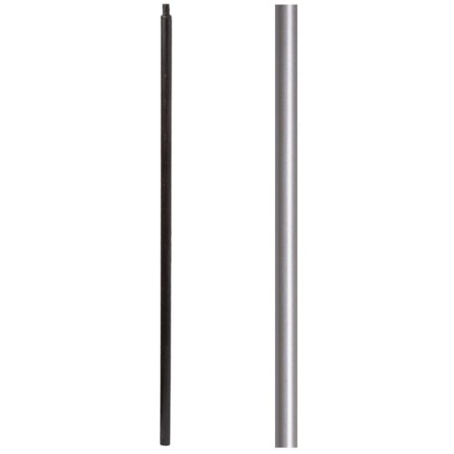 16.5.11-T Plain Round Bar Hollow Iron Newel - Ash Grey