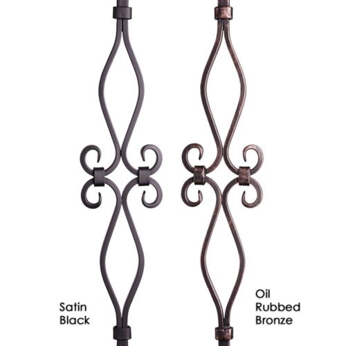 16.8.9 Hollow Diamond and Oval Spirals Iron Baluster - Image 3