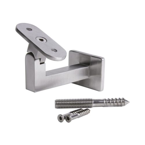 Adjustable Wall Handrail Support for Square or Flat Handrail