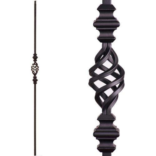 16.1.45-T Single Basket Hollow Iron Baluster