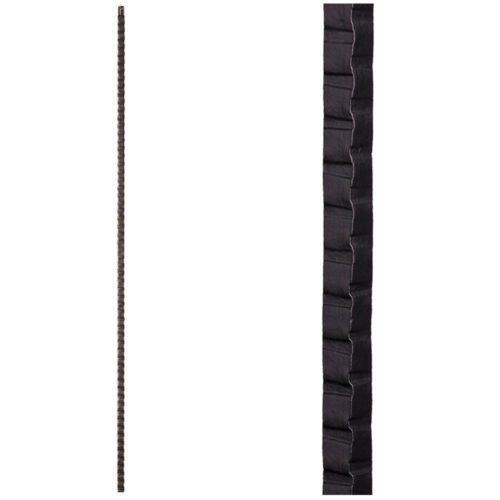 16.1.7 Plain Square Face Hammered Iron Baluster