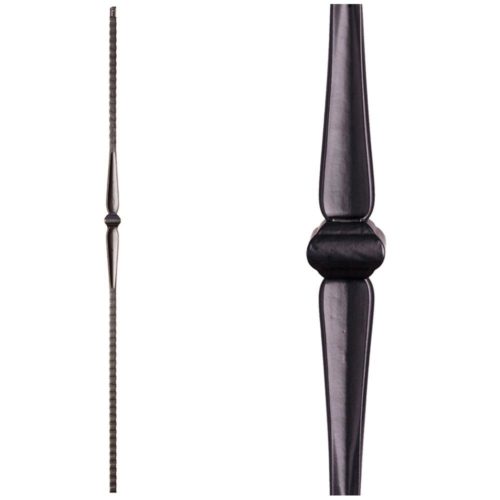 16.5.2 Single Knuckle Square Face Hammered Iron Baluster