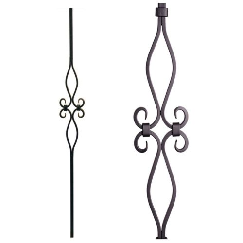 16.8.9 Hollow Diamond and Oval Spirals Iron Baluster