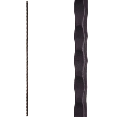 2.9.20 Plain Square Hammered Iron Baluster