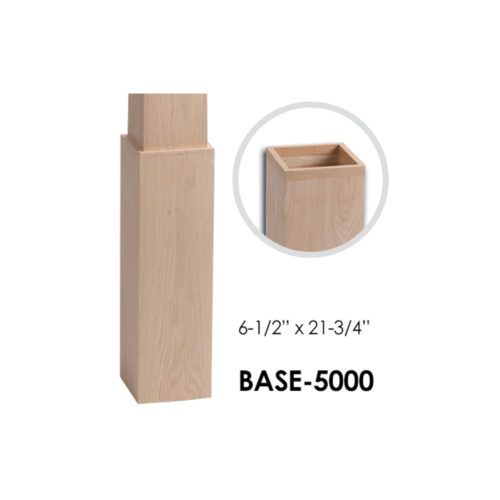 BASE-5000 - 6-1/2" x 21-3/4" - Base Sleeve for 5-1/4" Newels