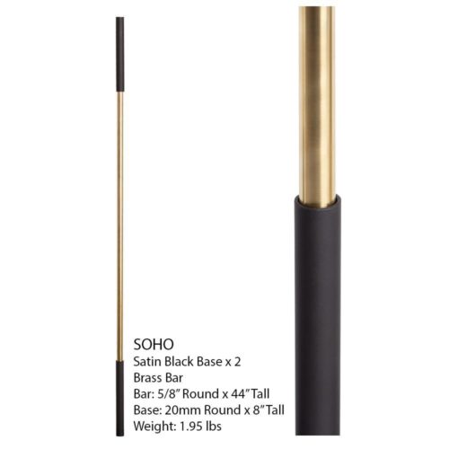 SoHo - Satin Black Base on Brass Baluster - Image 4