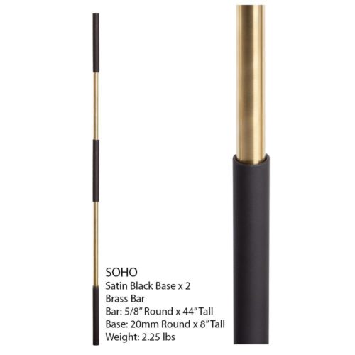 SoHo - Satin Black Base on Brass Baluster - Image 5