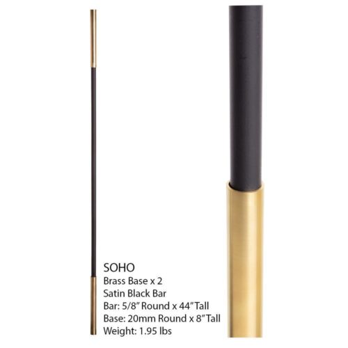 SoHo - Brass Base on Satin Black Baluster - Image 4