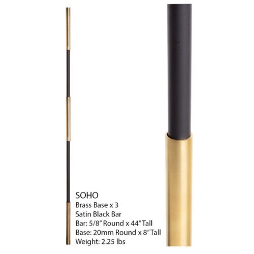 SoHo - Brass Base on Satin Black Baluster - Image 6