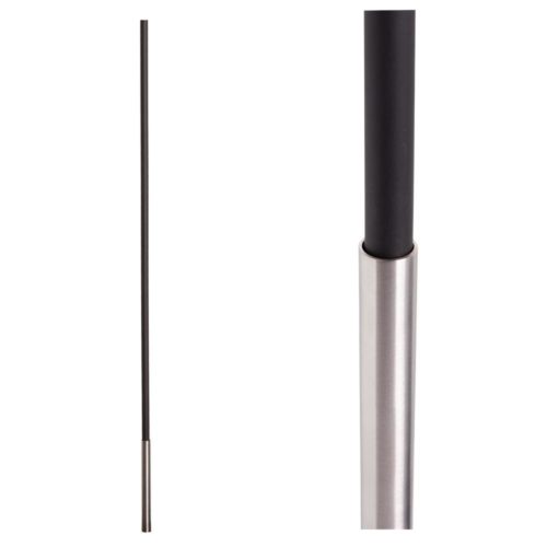 SoHo - Stainless Steel Base on Satin Black Baluster