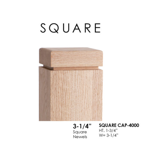 Square CAP-4000 – for 3-1/4″ Newels
