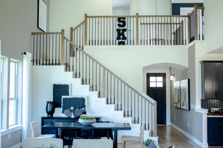 New-construction staircase installed by Ironwood