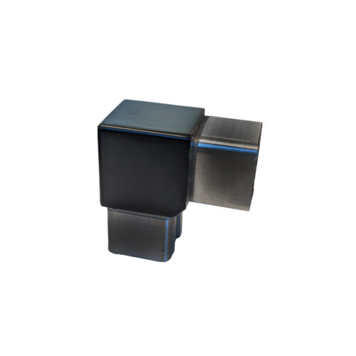 90 Degree Fitting for Square Rail – 40 x 40 x 2 mm – Satin Black