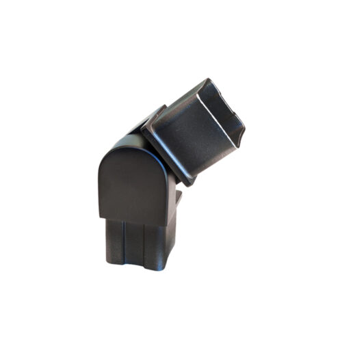 Adjustable Fitting for Square Rail – 40 x 40 x 2 mm – Satin Black