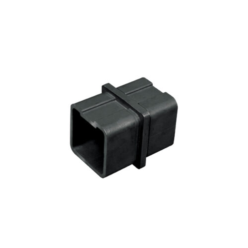 Inline Connector for Square Rail – 40 x 40 x 2 mm – Satin Black