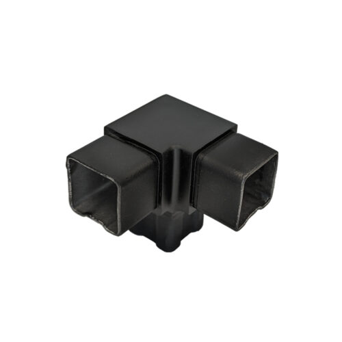 Three Way Fitting for Square Rail – 40 x 40 x 2 mm – Satin Black