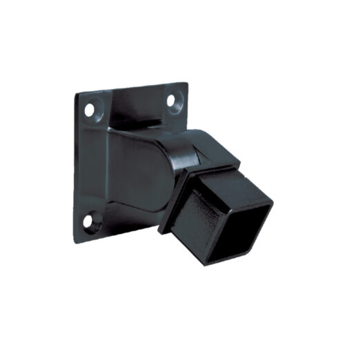 Adjustable Wall Mount for Square Handrail – 40 x 40 x 2 mm – Satin Black