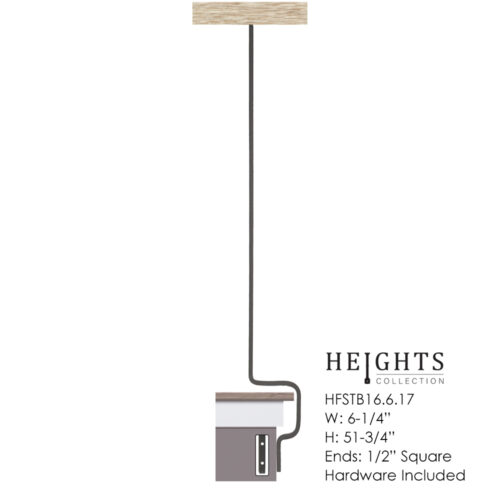 HFSTB16.6.17 – Squared Wall Mount Iron Baluster