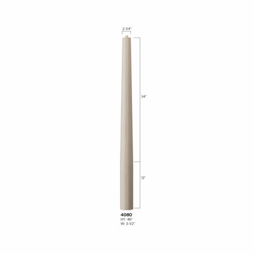 4080 - 3-1/2" x 46" Round to Round Small Newel