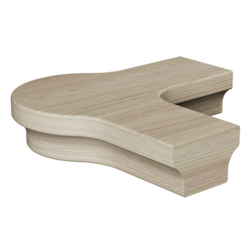 7421 Level Quarter Turn with Cap Wood Handrail Fitting