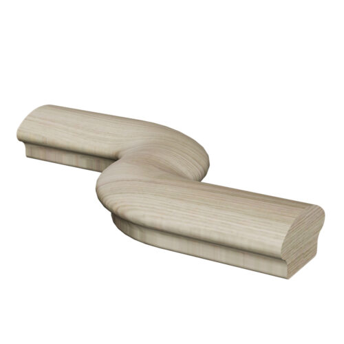 7522-L Left S-Turn Wood Handrail Fitting