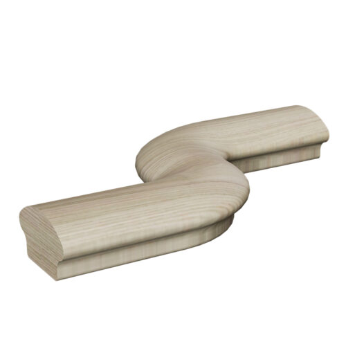 7522-R Right S-Turn Wood Handrail Fitting