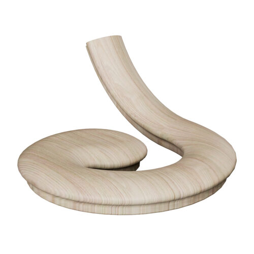7530 Left Hand Volute Wood Handrail Fitting