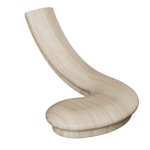 7540 Left Hand Turnout Wood Handrail Fitting
