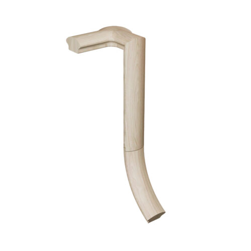 7581 - 2 Rise Left Hand Gooseneck with Cap Wood Handrail Fitting