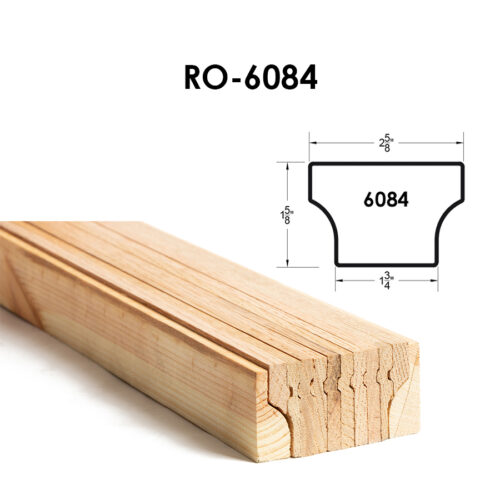 6084 Bending Modern Wood Handrail – Red Oak