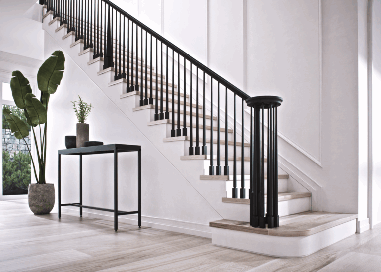 Röhe wood stair design by Ironwood Connection