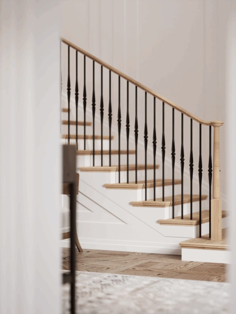 Röhe wood stair design by Ironwood Connection