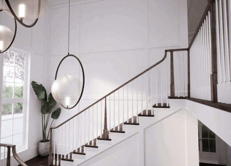 Röhe wood stair design by Ironwood Connection