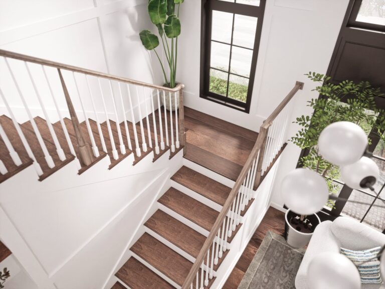 Röhe wood stair design by Ironwood Connection