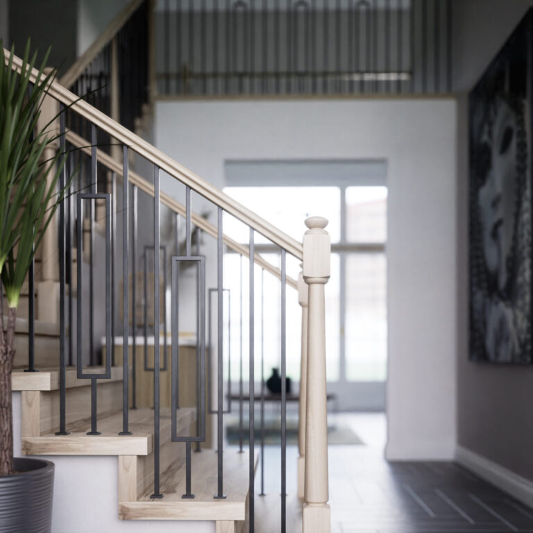 Röhe wood stair design by Ironwood Connection