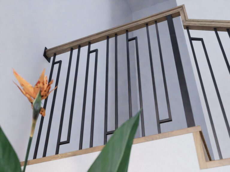 Modern Linéa iron baluster staircase